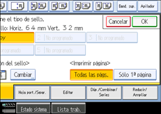 Ilustraci&oacute;n de la pantalla del panel de mandos