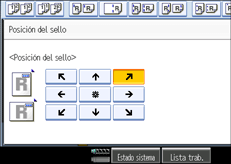 Ilustraci&oacute;n de la pantalla del panel de mandos
