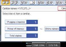 Ilustraci&oacute;n de la pantalla del panel de mandos