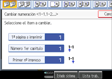Ilustraci&oacute;n de la pantalla del panel de mandos