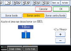 Ilustraci&oacute;n de la pantalla del panel de mandos