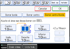 Ilustraci&oacute;n de la pantalla del panel de mandos