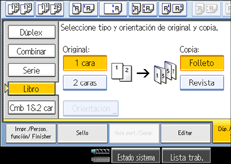 Ilustraci&oacute;n de la pantalla del panel de mandos