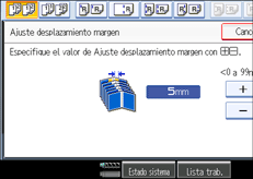 Ilustraci&oacute;n de la pantalla del panel de mandos