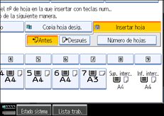 Ilustraci&oacute;n de la pantalla del panel de mandos
