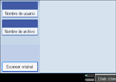 Ilustraci&oacute;n de la pantalla del panel de mandos
