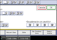 Ilustraci&oacute;n de la pantalla del panel de mandos