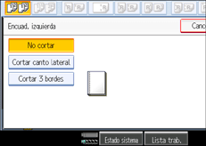 Ilustraci&oacute;n de la pantalla del panel de mandos