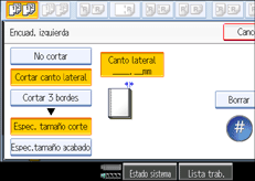Ilustraci&oacute;n de la pantalla del panel de mandos