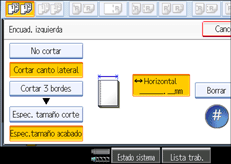 Ilustraci&oacute;n de la pantalla del panel de mandos