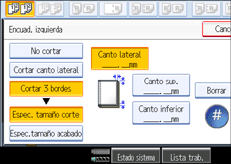 Ilustraci&oacute;n de la pantalla del panel de mandos