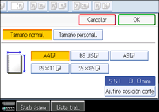 Ilustraci&oacute;n de la pantalla del panel de mandos