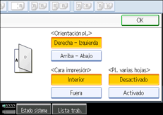Ilustraci&oacute;n de la pantalla del panel de mandos