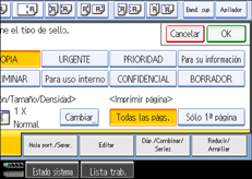 Ilustraci&oacute;n de la pantalla del panel de mandos