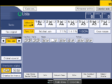 Ilustraci&oacute;n de la pantalla del panel de mandos