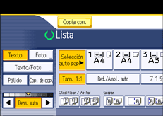Ilustraci&oacute;n de la pantalla del panel de mandos