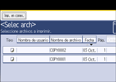 Ilustraci&oacute;n de la pantalla del panel de mandos