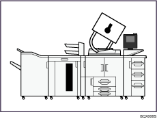 Ilustraci&oacute;n de administraci&oacute;n de la m&aacute;quina y protecci&oacute;n de documentos