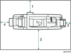 Ilustración de acceso a la ilustración con llamadas numeradas de la máquina