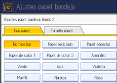 Ilustración de la pantalla del panel de operaciones