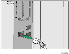 ilustraci&oacute;n de la conexi&oacute;n del cable de Ethernet