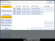 Ilustraci&oacute;n de la pantalla del panel de operaciones