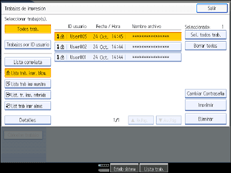 Ilustraci&oacute;n de la pantalla del panel de operaciones