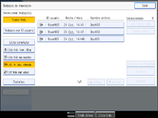 Ilustraci&oacute;n de la pantalla del panel de operaciones