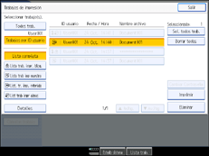 Ilustraci&oacute;n de la pantalla del panel de operaciones