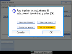 Ilustraci&oacute;n de la pantalla del panel de operaciones