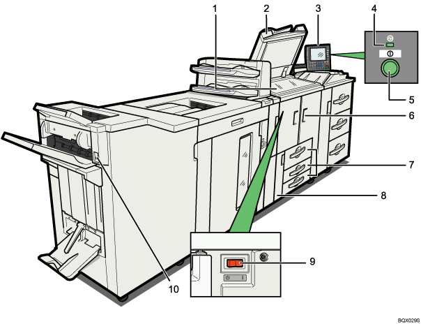 Main unit illustration numbered callout illustration