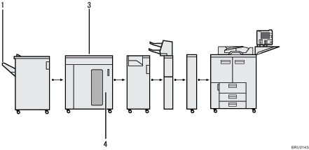 Illustration of output printer numbered callout illustration