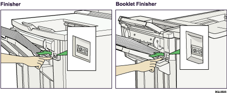 Finisher suspend/resume key illustration