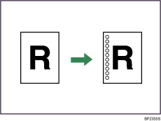 Illustration of punching copies by ring binding