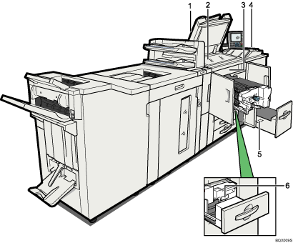 Main unit illustration numbered callout illustration