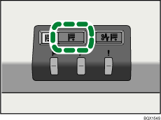 Tray Lowering button illustration