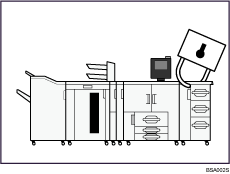 Illustration of administrating the machine/protecting documents