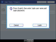 Operation panel screen illustration