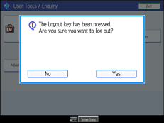 Operation panel screen illustration