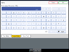 Operation panel screen illustration