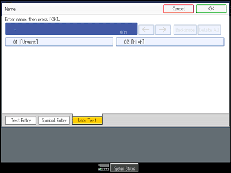 Operation panel screen illustration