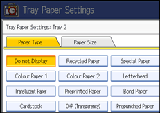 Operation panel screen illustration