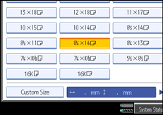 Operation panel screen illustration