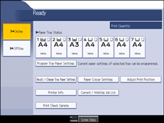 Operation panel screen illustration