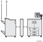 Illustration of output printer numbered callout illustration
