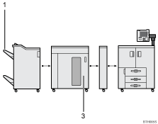 Illustration of output printer numbered callout illustration