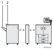 Illustration of output printer numbered callout illustration