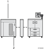 Illustration of output printer numbered callout illustration
