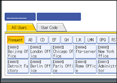 Operation panel screen illustration