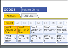 Operation panel screen illustration